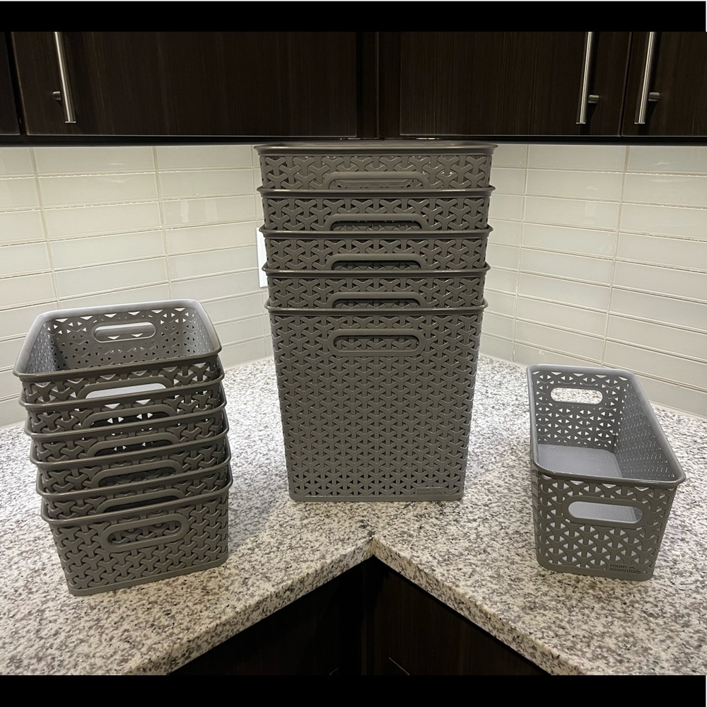 Room essential grays bins